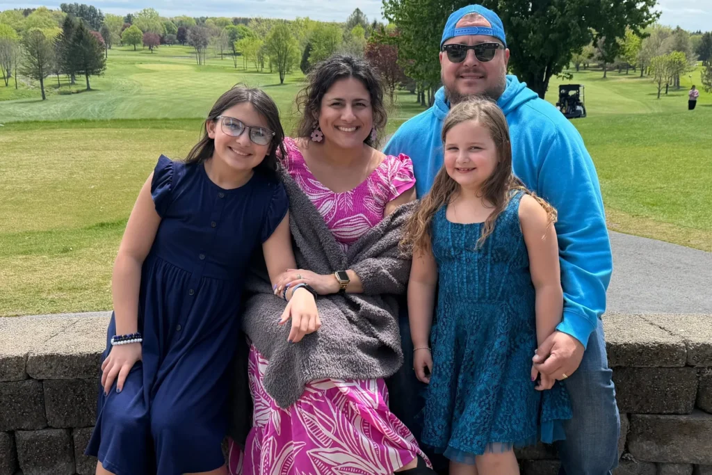 The Hills family, owners of Edges Unlimited in Clifton Park, NY