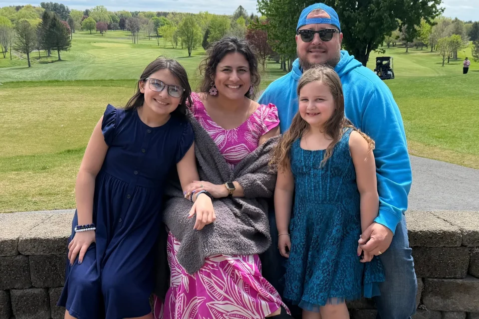 The Hills family, owners of Edges Unlimited in Clifton Park, NY